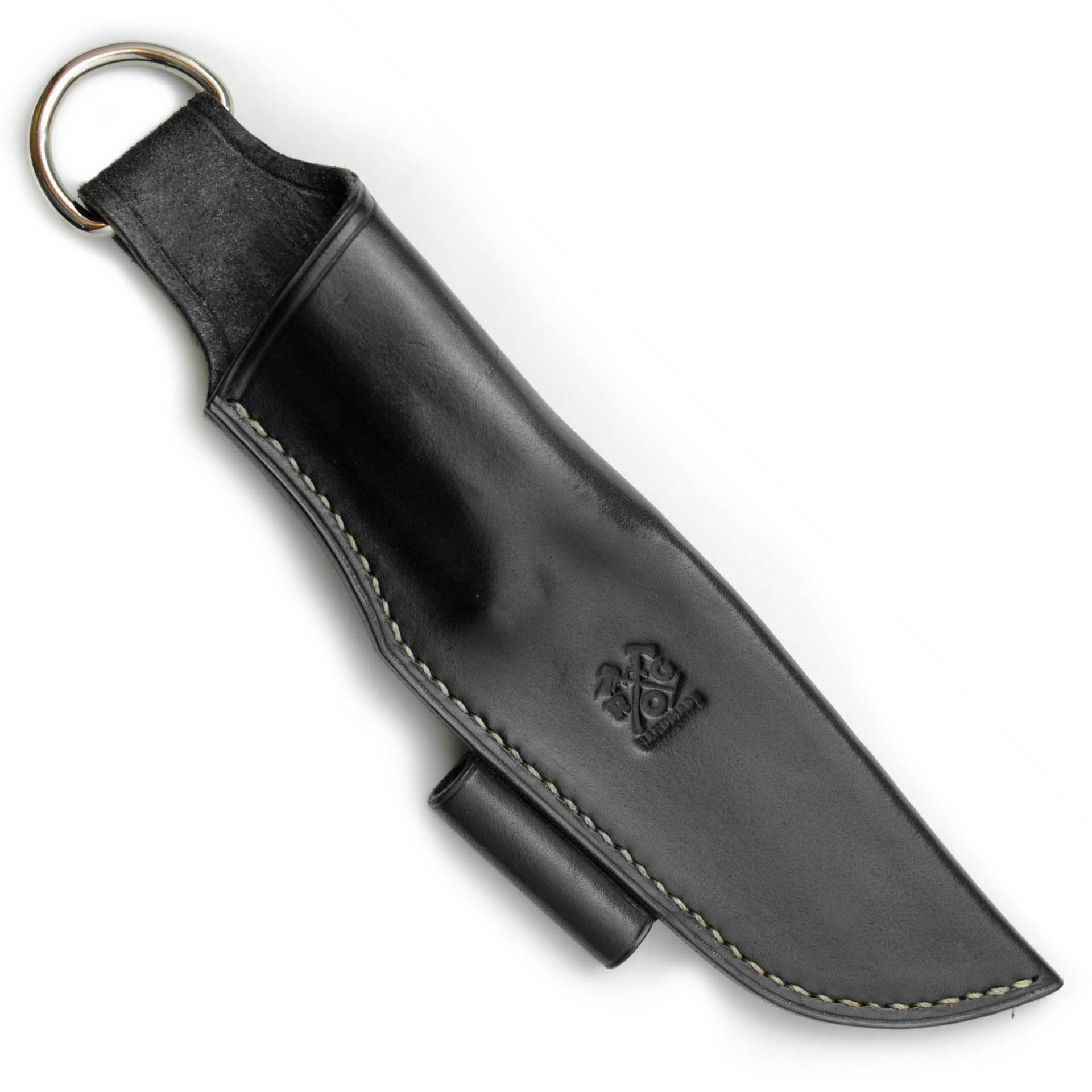 SH07 Leather Sheath with Ferro Rod Black Color — High quality handmade  camping knives — BPS